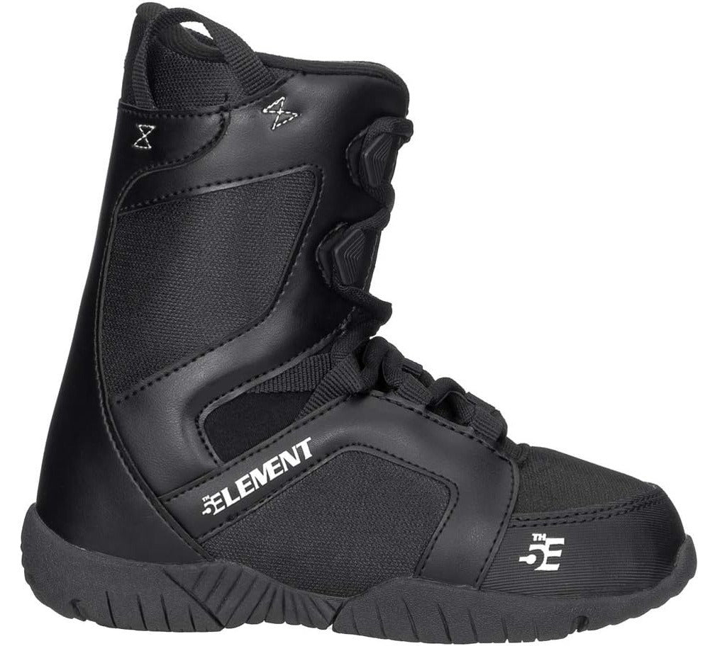 5th Element ST Mini Lace-Up Kid's Snowboard Boots - Black