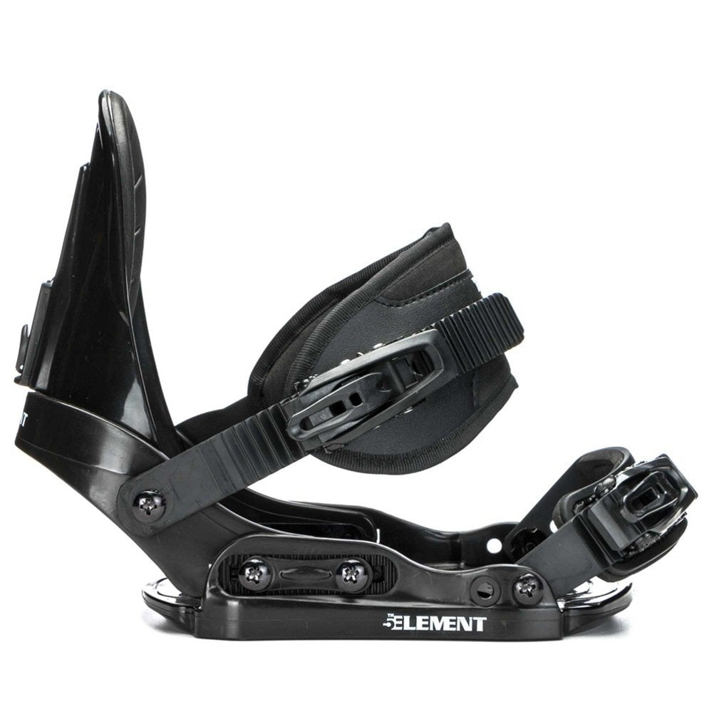 5th Element STEALTH Junior Snowboard Bindings for Kids - Black | Boot sizes 1-5