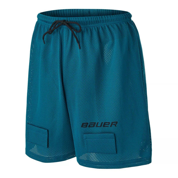 Bauer Youth Girls' Hockey Mesh Jill Shorts | Pelvic Protector & Sock Grip Tabs