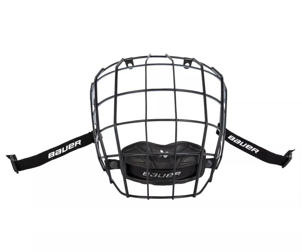 Bauer II Hockey Helmet Face Mask Steel Cage | I2 (Black Outside/White Inside)
