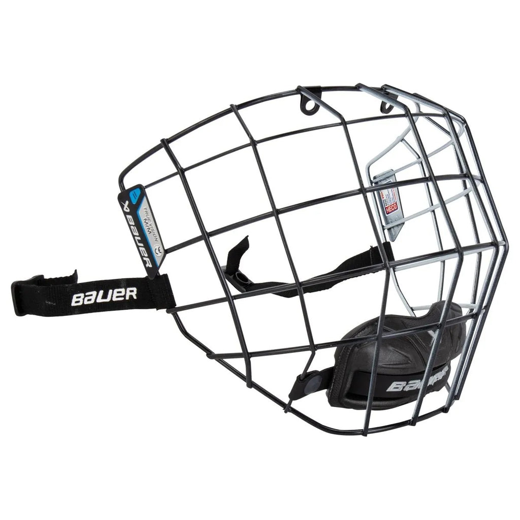 Bauer II Hockey Helmet Face Mask Steel Cage | I2 (Black Outside/White Inside)