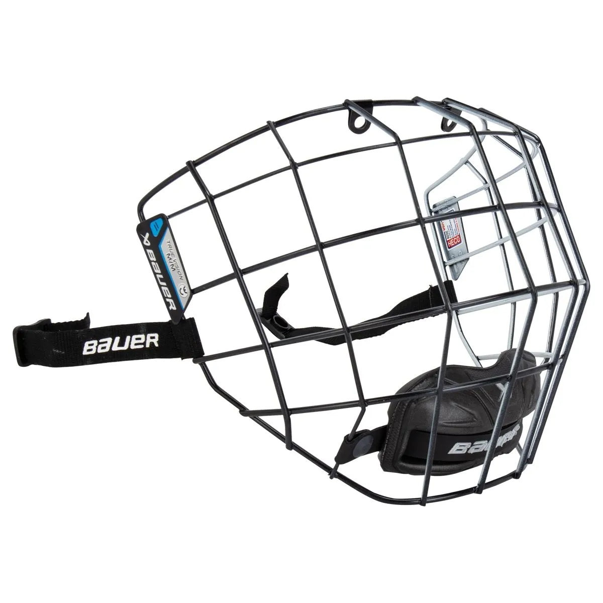 Bauer II Hockey Helmet Face Mask Steel Cage | I2 (Black Outside/White Inside)