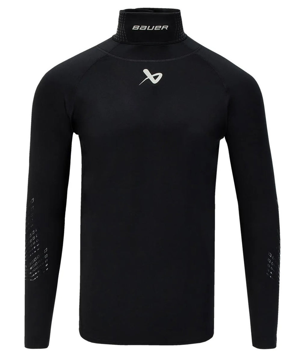 Bauer Hockey Long Sleeve Neck Protect ADULT Shirt, Integrated Neck Guard