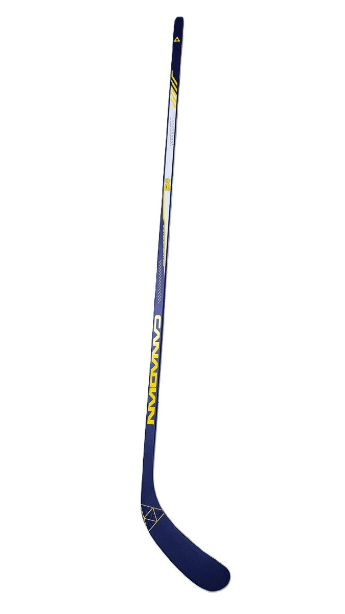 Canadian Buffalo Blue 1-Piece Wood Hockey Sticks - Youth | 40 Flex, P92 | 3 Pack