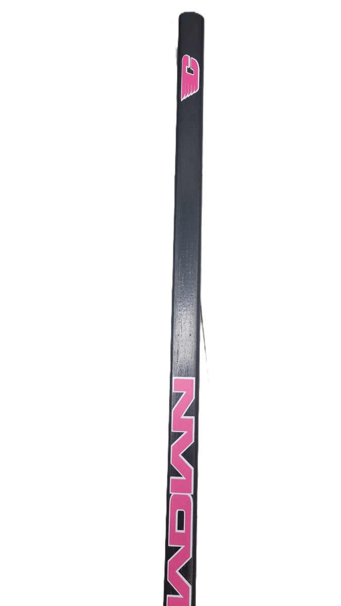 Canadian C34 1-Piece Wood Hockey Sticks - Youth | 30 Flex | Black/Pink | 3 Pack