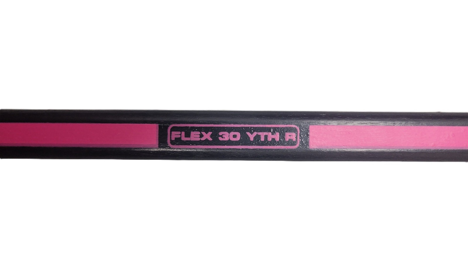 Canadian C34 1-Piece Wood Hockey Sticks - Youth | 30 Flex | Black/Pink | 3 Pack