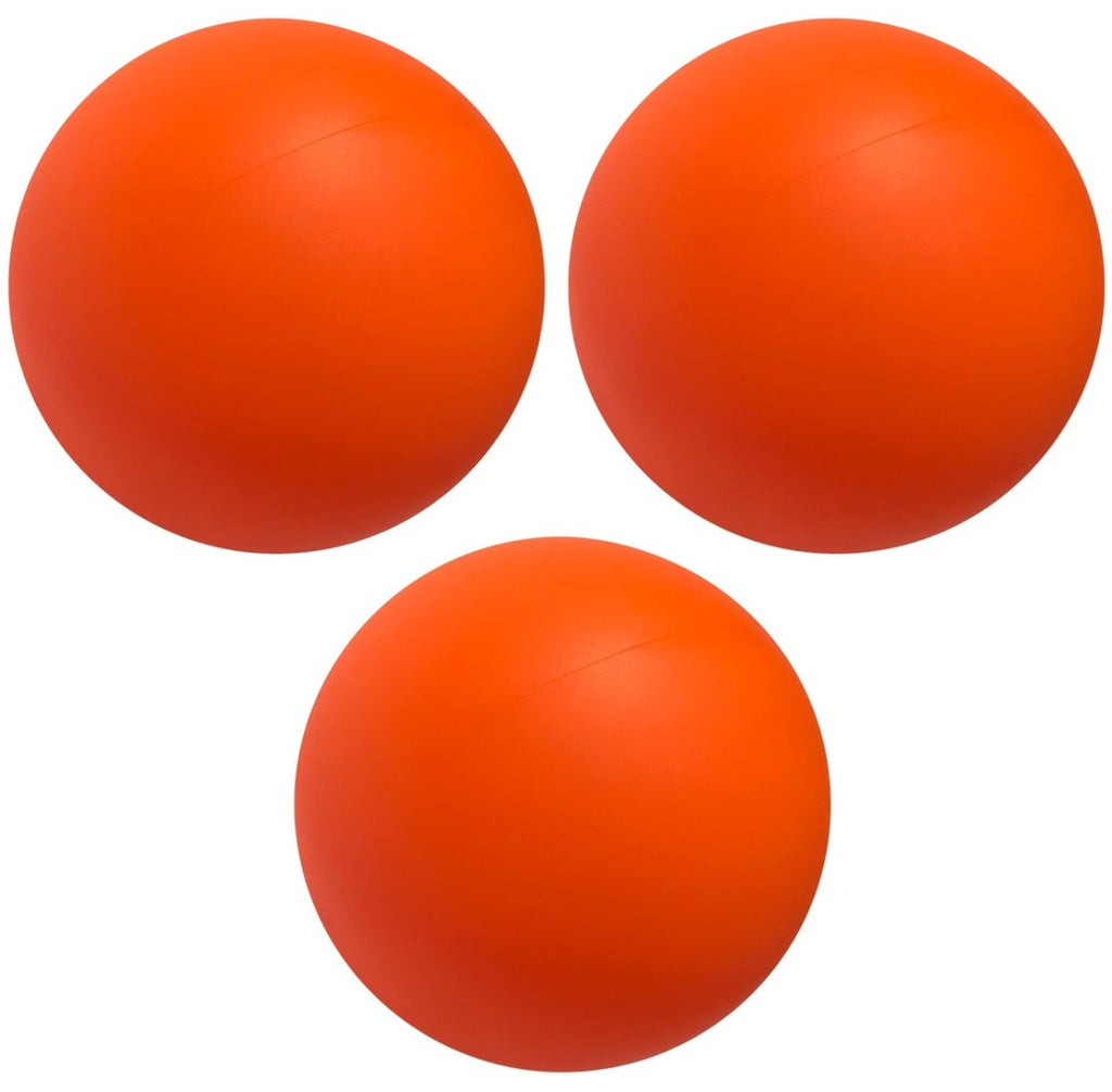 Champion Sports Indoor / Outdoor Street Floor Hockey Balls, Orange - 3 PACK