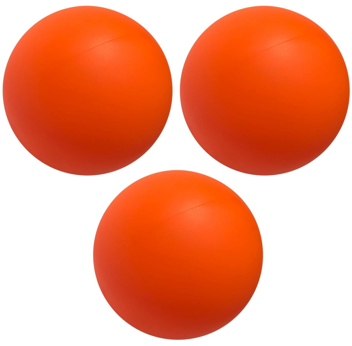 Champion Sports Indoor / Outdoor Street Floor Hockey Balls, Orange - 3 PACK