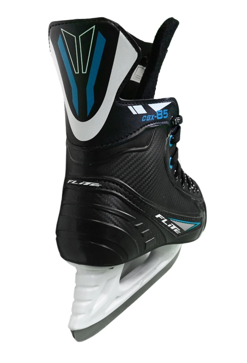 Flite Hockey Chaos CX-85 Adult Ice Hockey Skates | Black/Blue