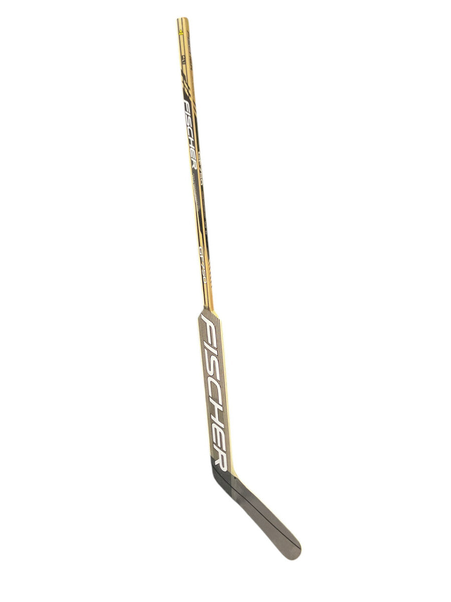 Fischer GF750 Adult Hockey Goalie Stick | Foam Injected, Carbon Blade | Natural | Left Curve