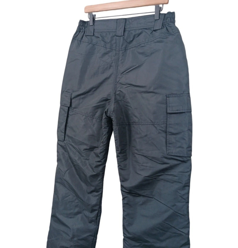 Sportcaster Boy's Insulated Cargo Snowboard Snow Pants - Black, Youth