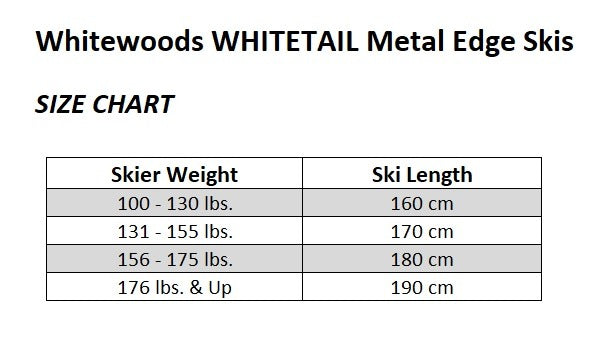 Whitewoods WHITETAIL (Metal Edge) Backcountry Cross Country NNNBC Ski Package